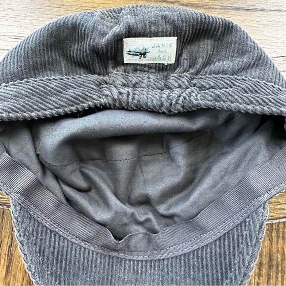 Janie and Jack Gray Corduroy Hat - Picture 2 of 3